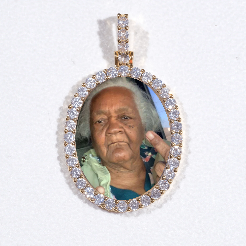 3D Oval Custom Picture Pendant