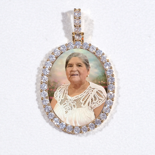 3D Oval Custom Picture Pendant