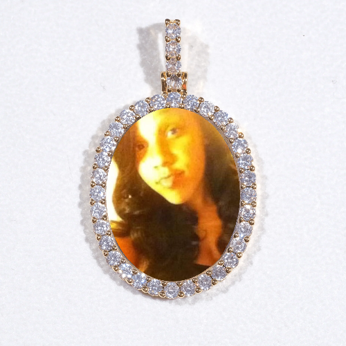 3D Oval Custom Picture Pendant