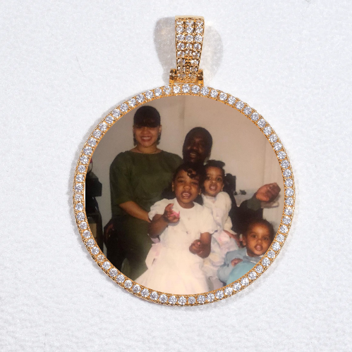 MEDIUM 3D CIRCLE CUSTOM PICTURE PENDANT