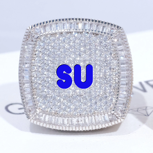 CUSTOM LETTER 3D ICED RING