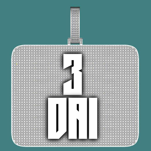 CUSTOM LETTER NECKLACE 3D BIG SQUARE