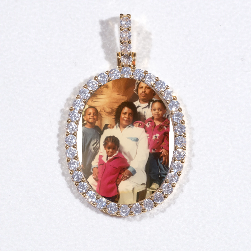 3D Oval Custom Picture Pendant
