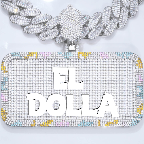 CUSTOM LETTER NECKLACE 3D COLORFUL SQUARE