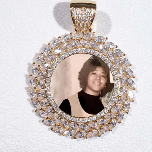Large 3D Wheat Ear Custom Picture Pendant