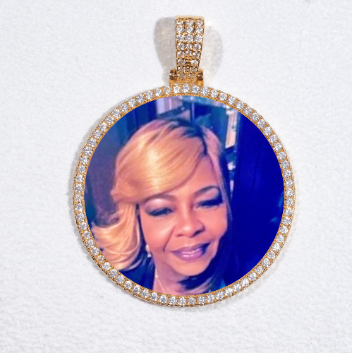 MEDIUM 3D CIRCLE CUSTOM PICTURE PENDANT