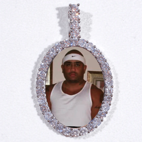 Large 3D Oval Custom Picture Pendant
