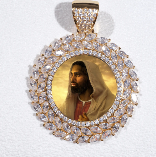 Large 3D Wheat Ear Custom Picture Pendant