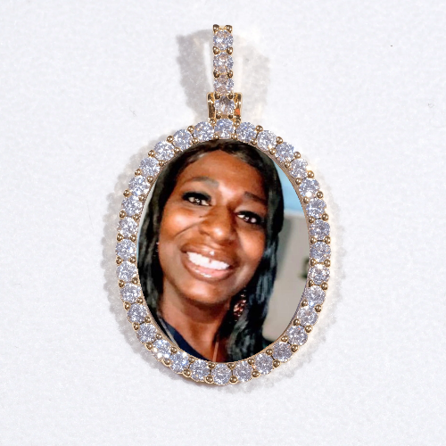 3D Oval Custom Picture Pendant