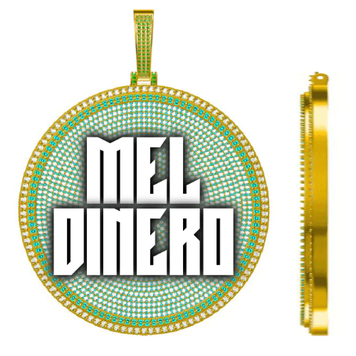 CUSTOM LETTER NECKLACE 3D BIG DISC
