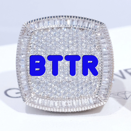 CUSTOM LETTER 3D ICED RING