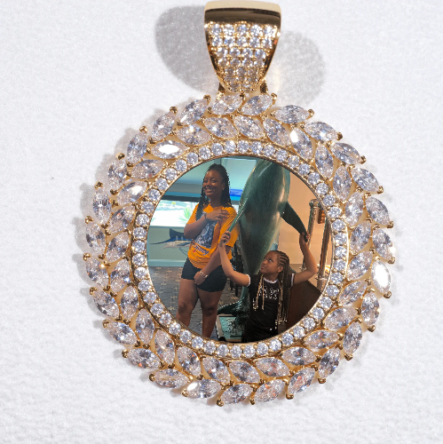 Large 3D Wheat Ear Custom Picture Pendant