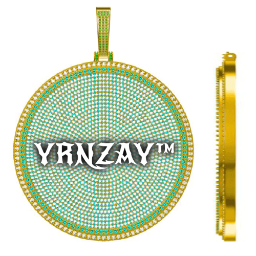 CUSTOM LETTER NECKLACE 3D BIG DISC