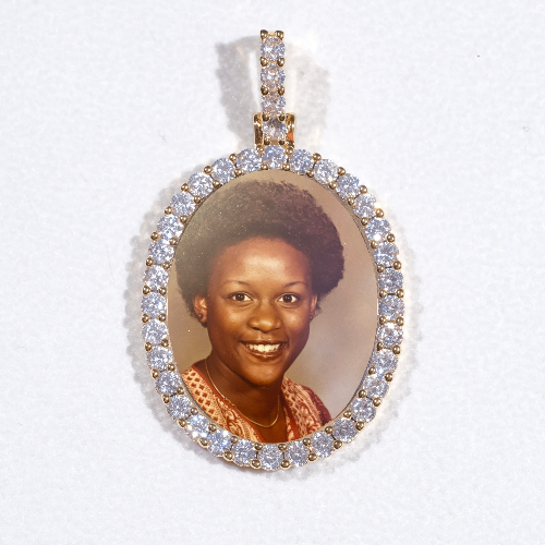 3D Oval Custom Picture Pendant