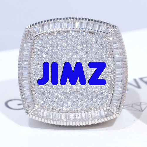 CUSTOM LETTER 3D ICED RING