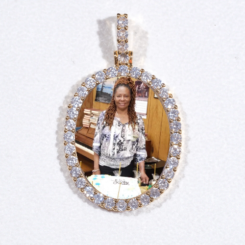 3D Oval Custom Picture Pendant