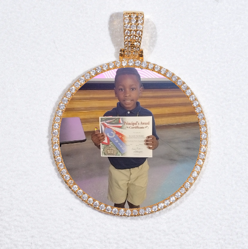 MEDIUM 3D CIRCLE CUSTOM PICTURE PENDANT