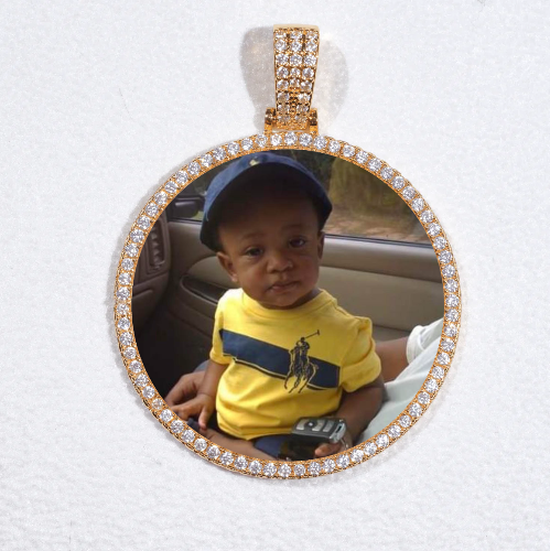MEDIUM 3D CIRCLE CUSTOM PICTURE PENDANT