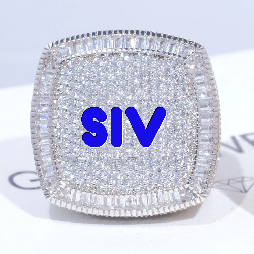 CUSTOM LETTER 3D ICED RING