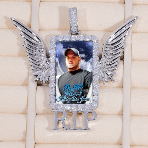 RIP WING 3D CUSTOM PICTURE PENDANT