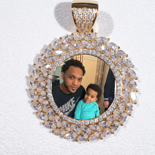Large 3D Wheat Ear Custom Picture Pendant