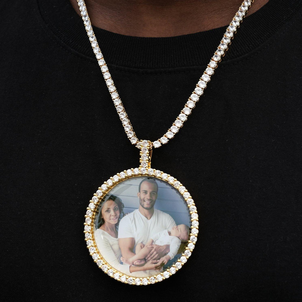LARGE 3D CIRCLE CUSTOM PICTURE PENDANT - The GUU Shop