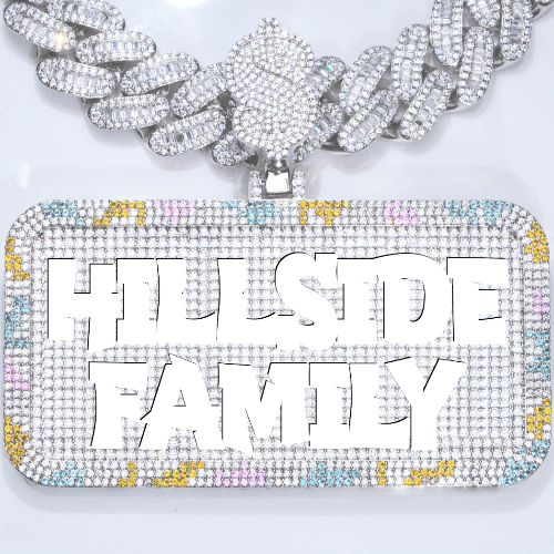CUSTOM LETTER NECKLACE 3D COLORFUL SQUARE