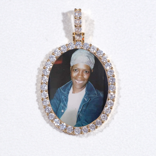3D Oval Custom Picture Pendant