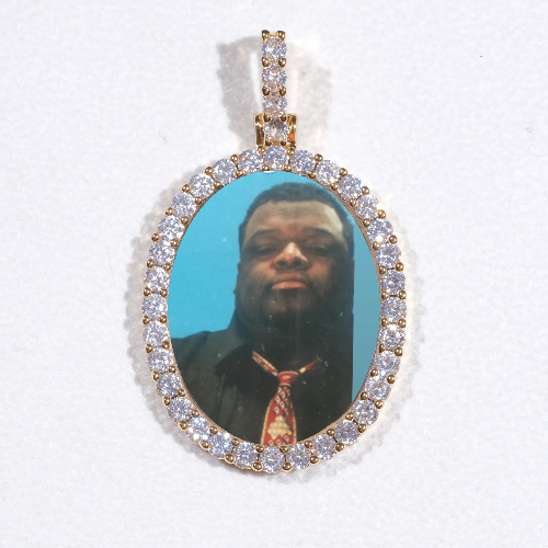 3D Oval Custom Picture Pendant