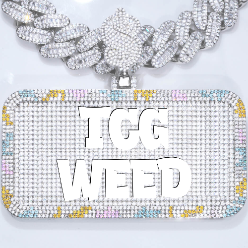 CUSTOM LETTER NECKLACE 3D COLORFUL SQUARE