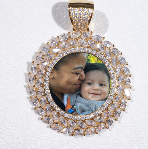 Large 3D Wheat Ear Custom Picture Pendant