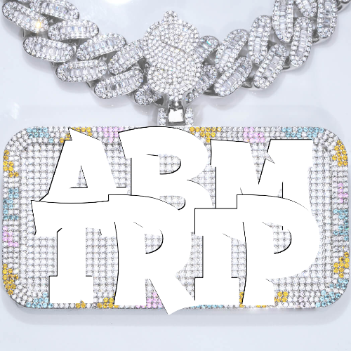 CUSTOM LETTER NECKLACE 3D COLORFUL SQUARE