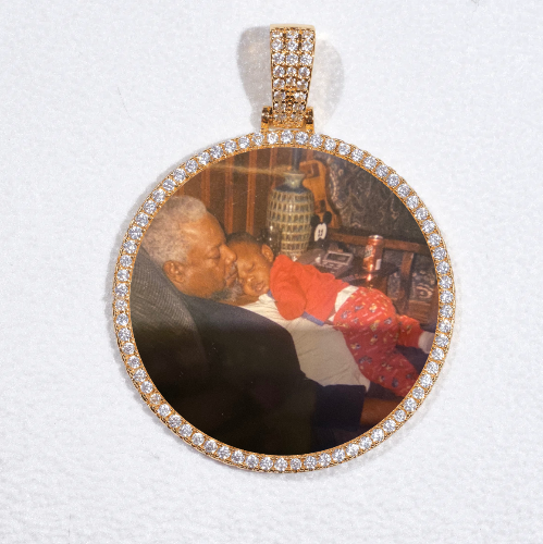 MEDIUM 3D CIRCLE CUSTOM PICTURE PENDANT
