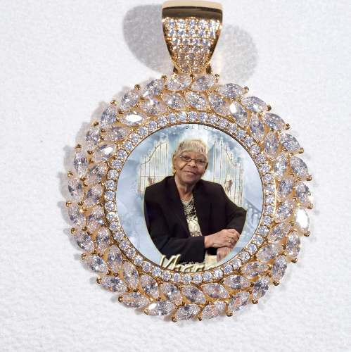 Large 3D Wheat Ear Custom Picture Pendant