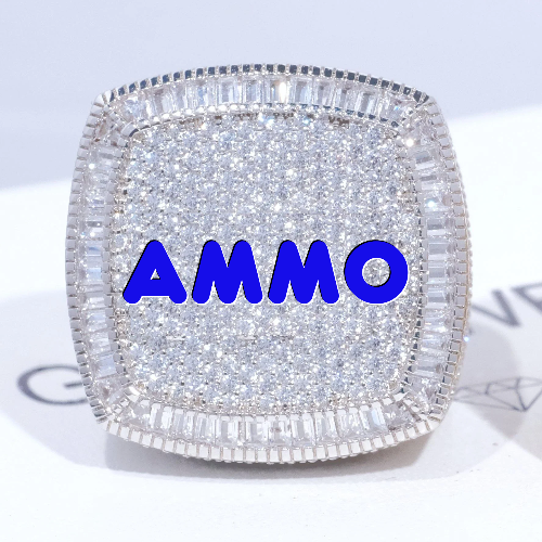 CUSTOM LETTER 3D ICED RING