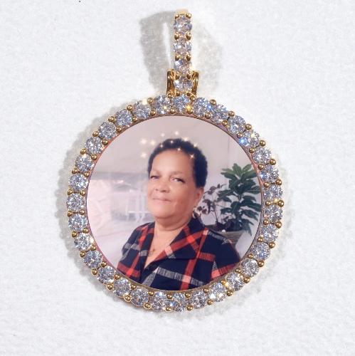3D CIRCLE CUSTOM PICTURE PENDANT SMALL SIZE