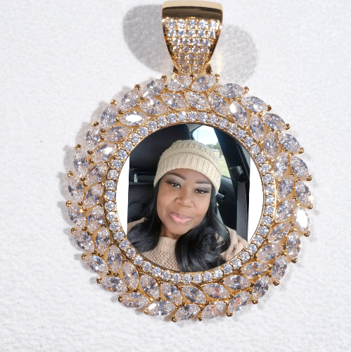 Large 3D Wheat Ear Custom Picture Pendant