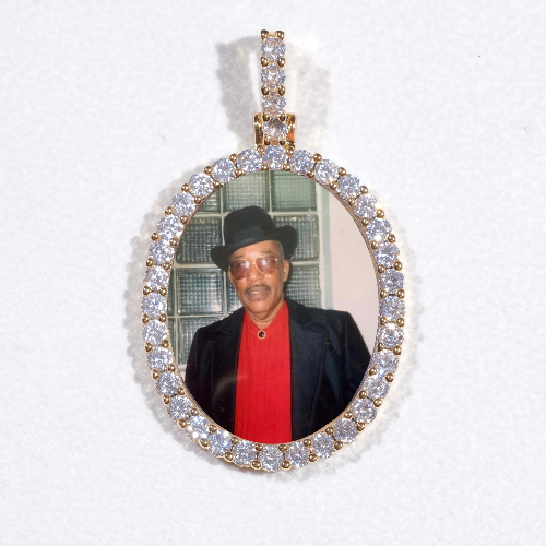 3D Oval Custom Picture Pendant