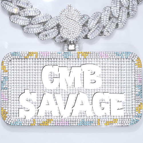 CUSTOM LETTER NECKLACE 3D COLORFUL SQUARE