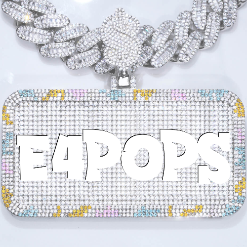 CUSTOM LETTER NECKLACE 3D COLORFUL SQUARE