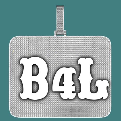CUSTOM LETTER NECKLACE 3D BIG SQUARE