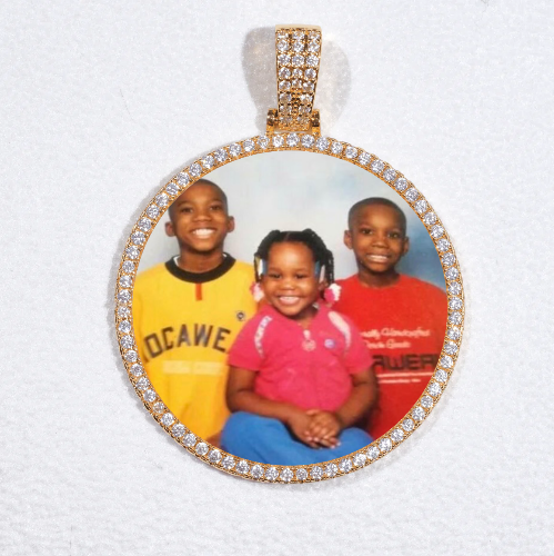 MEDIUM 3D CIRCLE CUSTOM PICTURE PENDANT