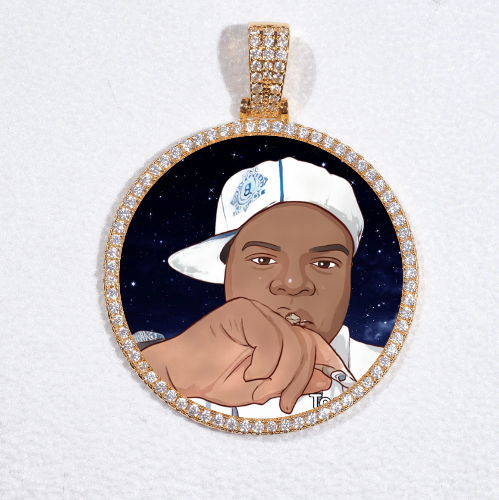MEDIUM 3D CIRCLE CUSTOM PICTURE PENDANT
