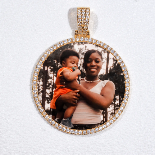 MEDIUM 3D CIRCLE CUSTOM PICTURE PENDANT