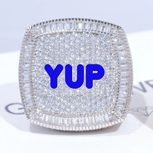 CUSTOM LETTER 3D ICED RING