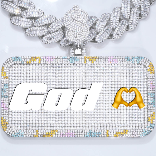 CUSTOM LETTER NECKLACE 3D COLORFUL SQUARE