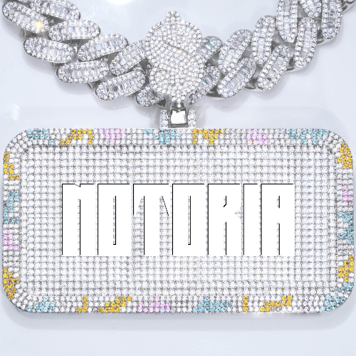 CUSTOM LETTER NECKLACE 3D COLORFUL SQUARE