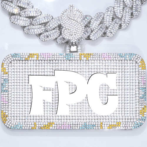 CUSTOM LETTER NECKLACE 3D COLORFUL SQUARE