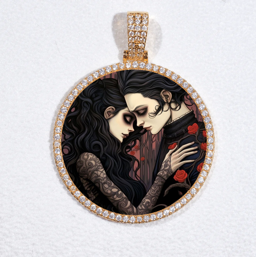 MEDIUM 3D CIRCLE CUSTOM PICTURE PENDANT