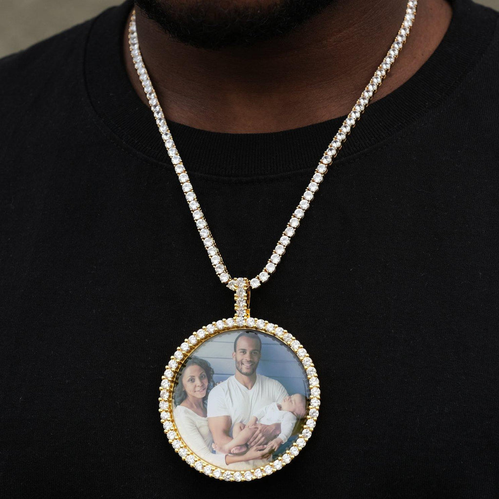 LARGE 3D CIRCLE CUSTOM PICTURE PENDANT - The GUU Shop
